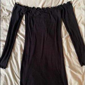 Size Small Black Long Sleeve Mini Bodycon Dress